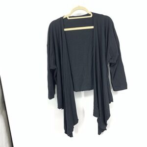 Angelrox Maine Made Women Size Medium Large One Size Cardigan Black Stripe Top